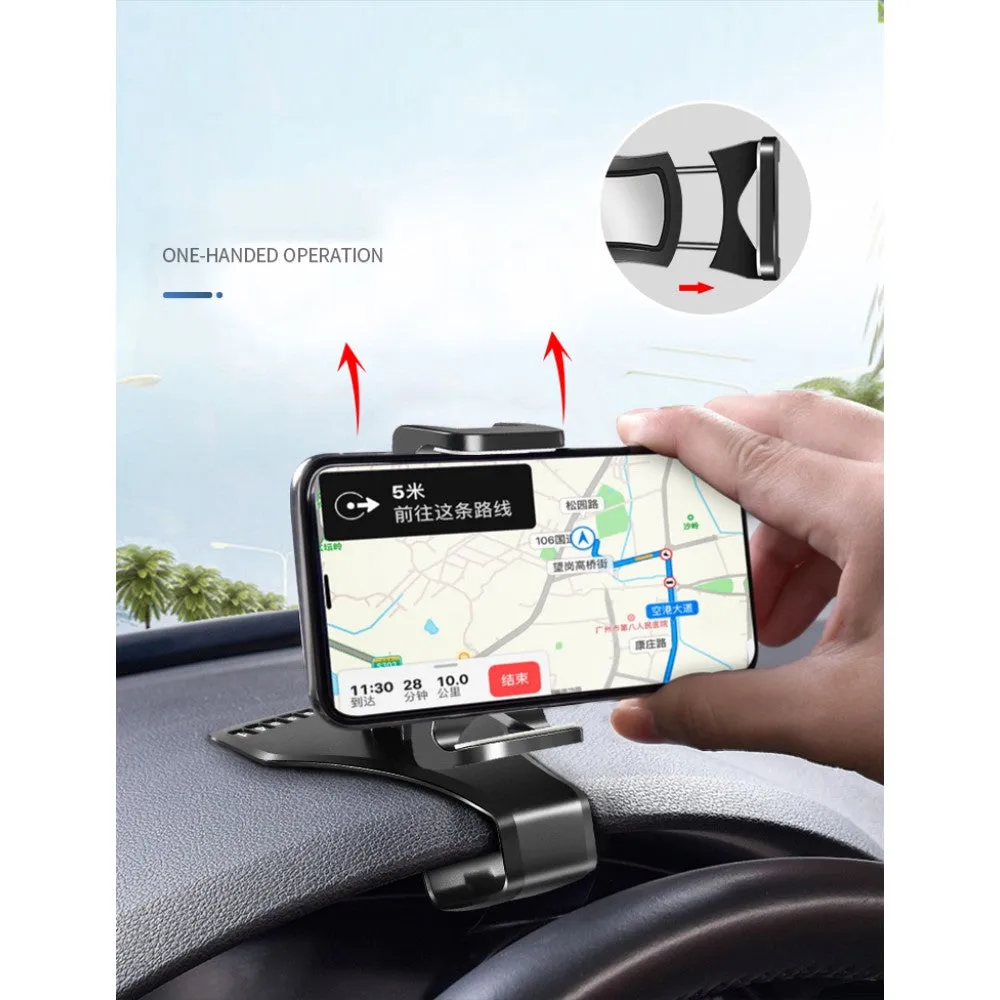 3 in 1 Car GPS Smartphone Holder: Dashboard / Visor Clamp   AC Grid Clip for Sharp Android One S3 - Black