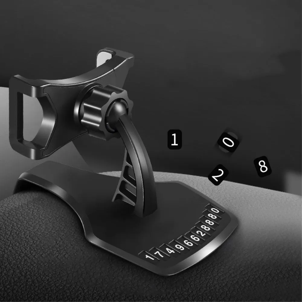 3 in 1 Car GPS Smartphone Holder: Dashboard / Visor Clamp   AC Grid Clip for Sharp Android One S3 - Black