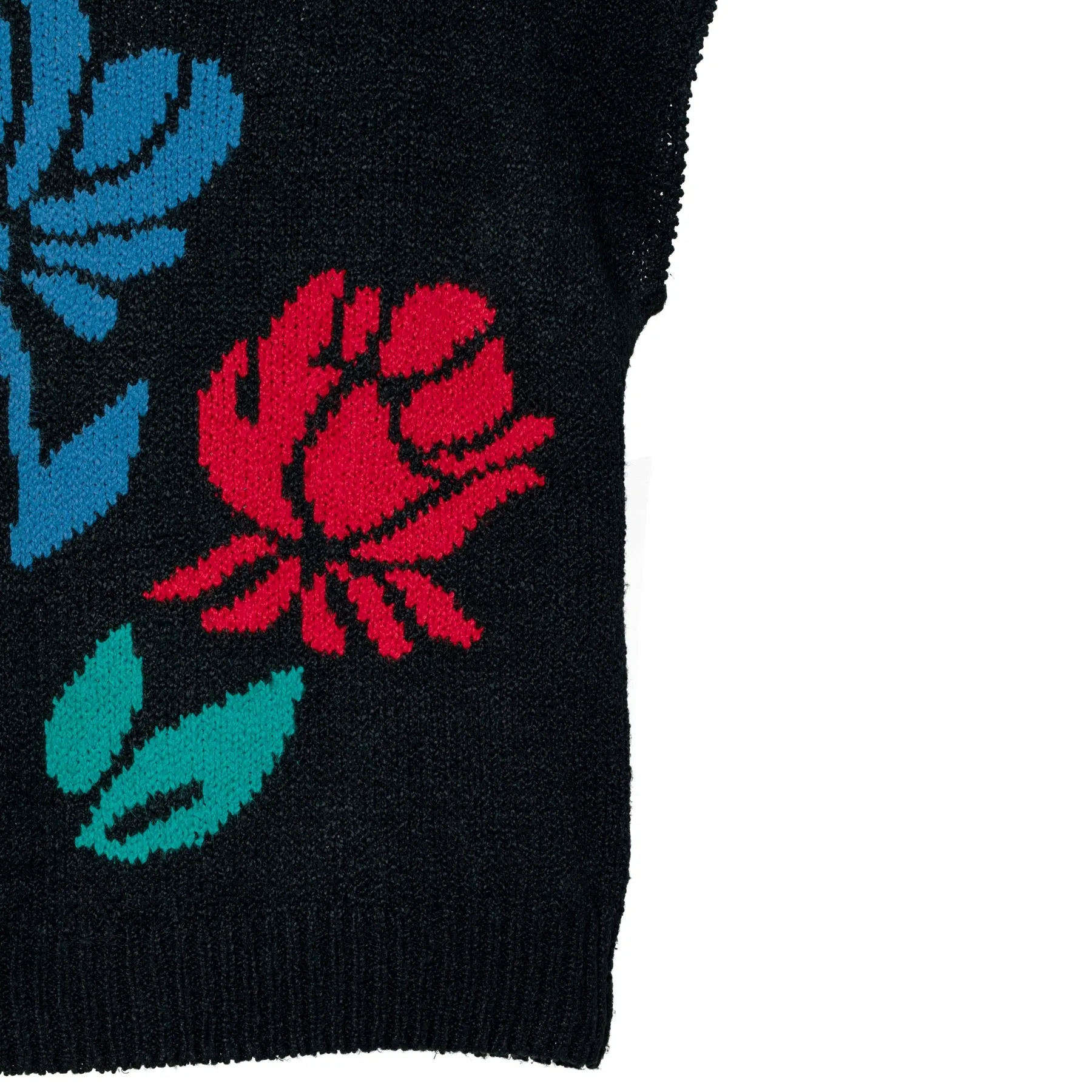 70s Handspun Floral French Sleeve Sweater