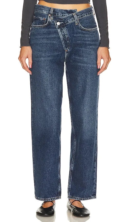 AGOLDE Criss Cross Straight Leg in Blue