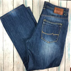 Bare Denim 'BD909' Mens Mid Waist Straight Fit Jeans - Size 34