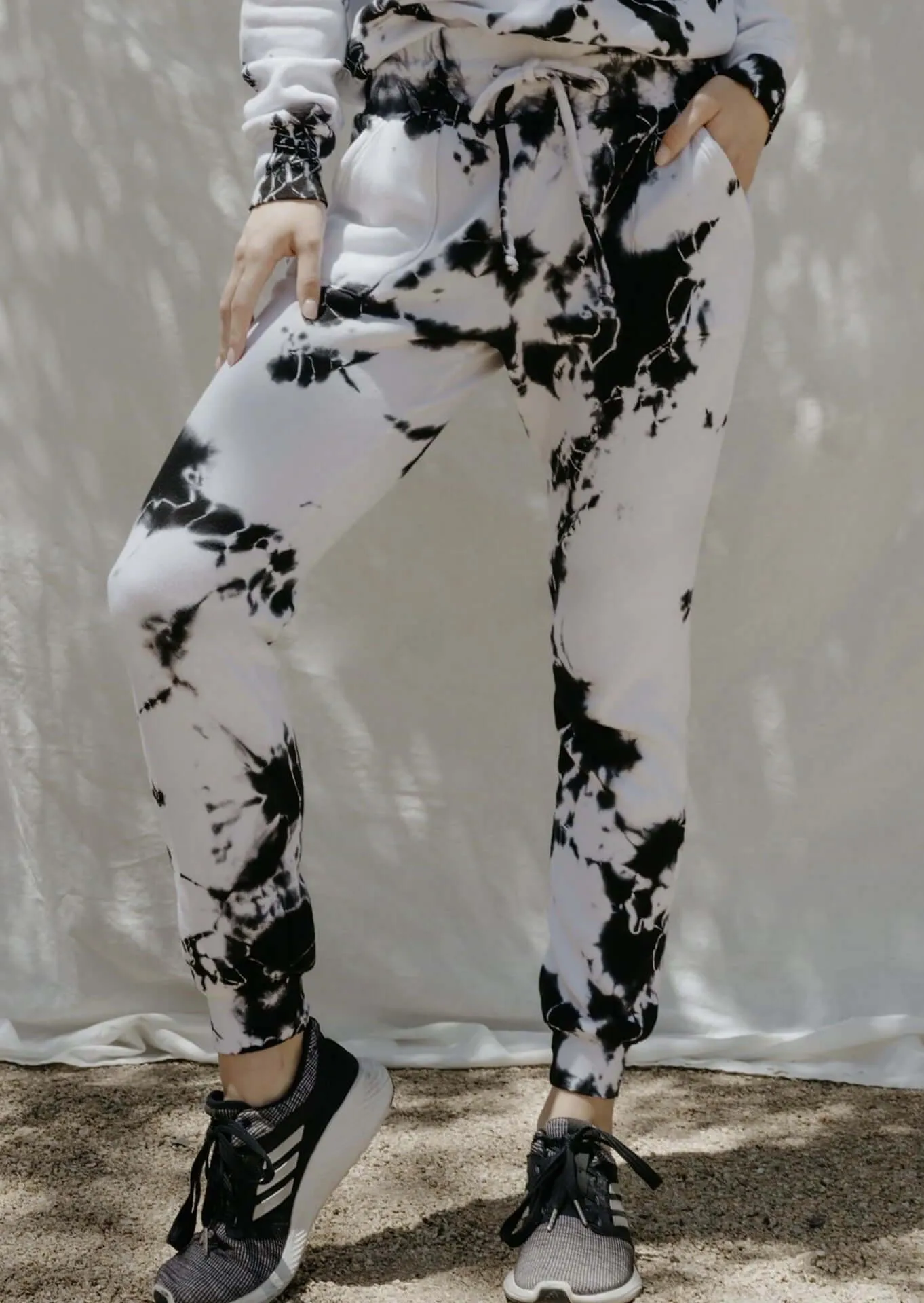 Black & White Premium Tie Dye Pocket Joggers CLEARANCE FINAL SALE