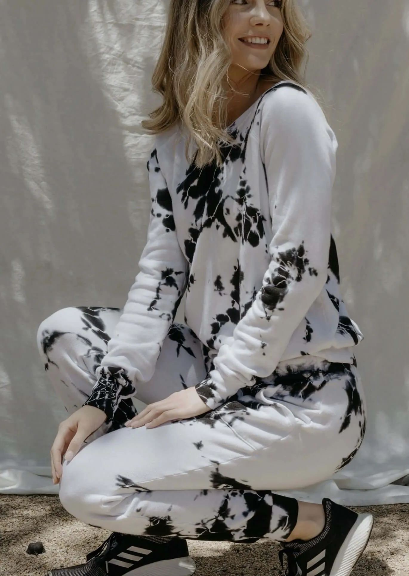 Black & White Premium Tie Dye Pocket Joggers CLEARANCE FINAL SALE