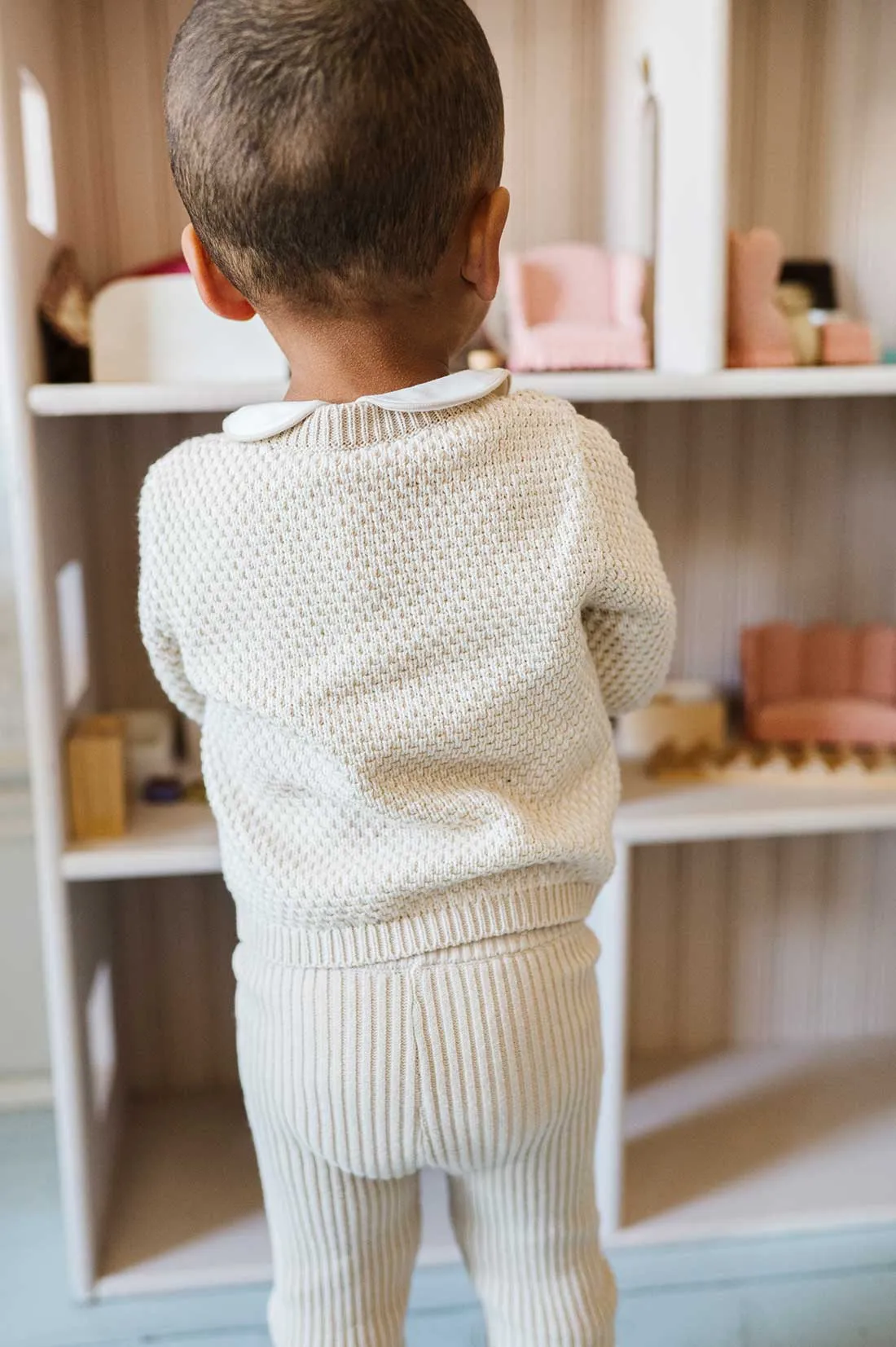 Bubble Knit Collection - Ribbed Overalls