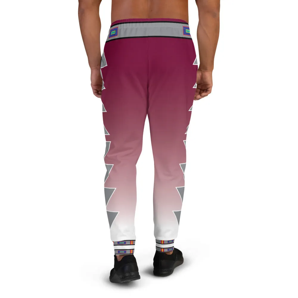 Centered Maroon Fade Men's Joggers