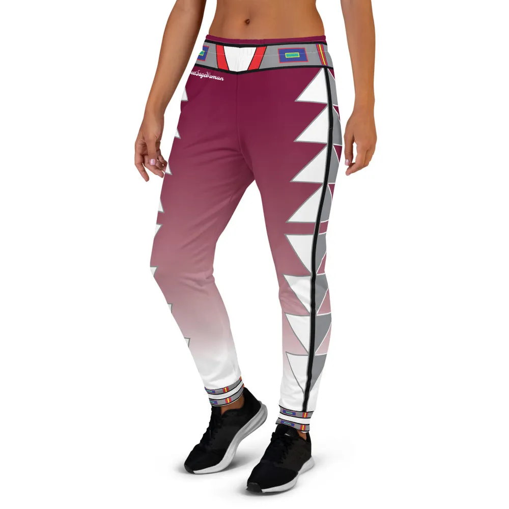 Centered Maroon Fade Women's Joggers