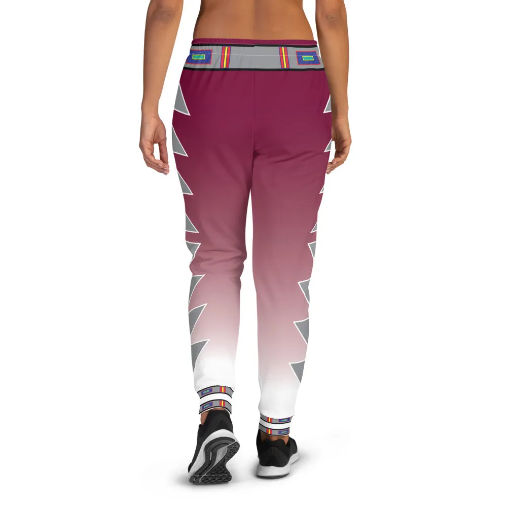 Centered Maroon Fade Women's Joggers
