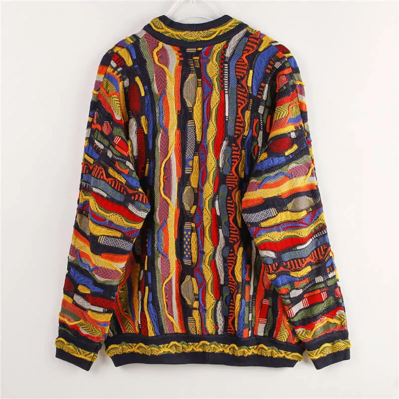 Coogi Cardigan Retro Core Aesthetic