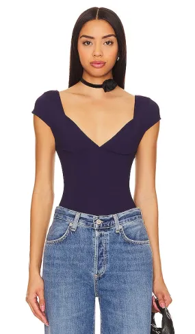 Free People Duo Corset Cami in Navy