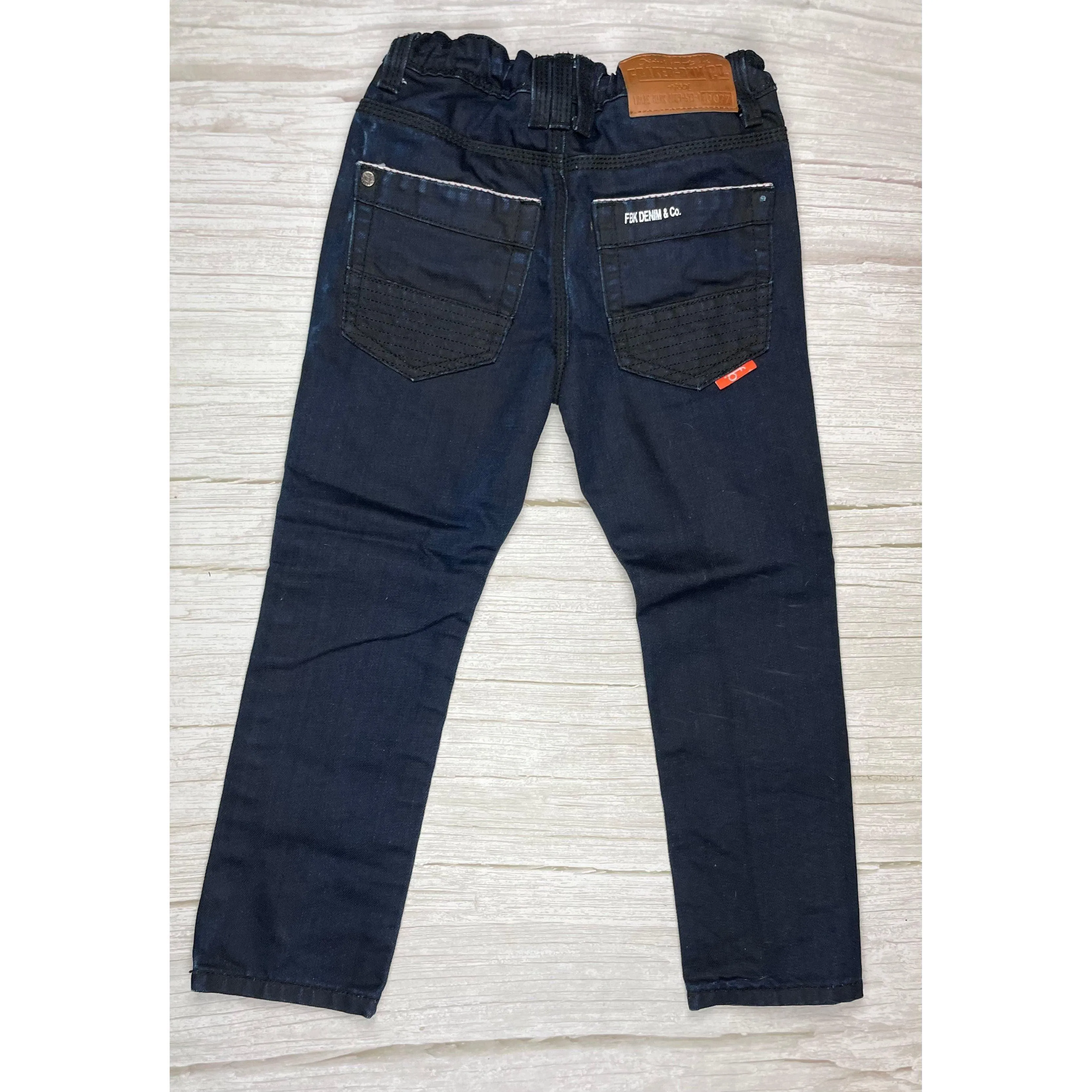 Fresh Baked Slim Straight Boys Logo Jeans - Size 5