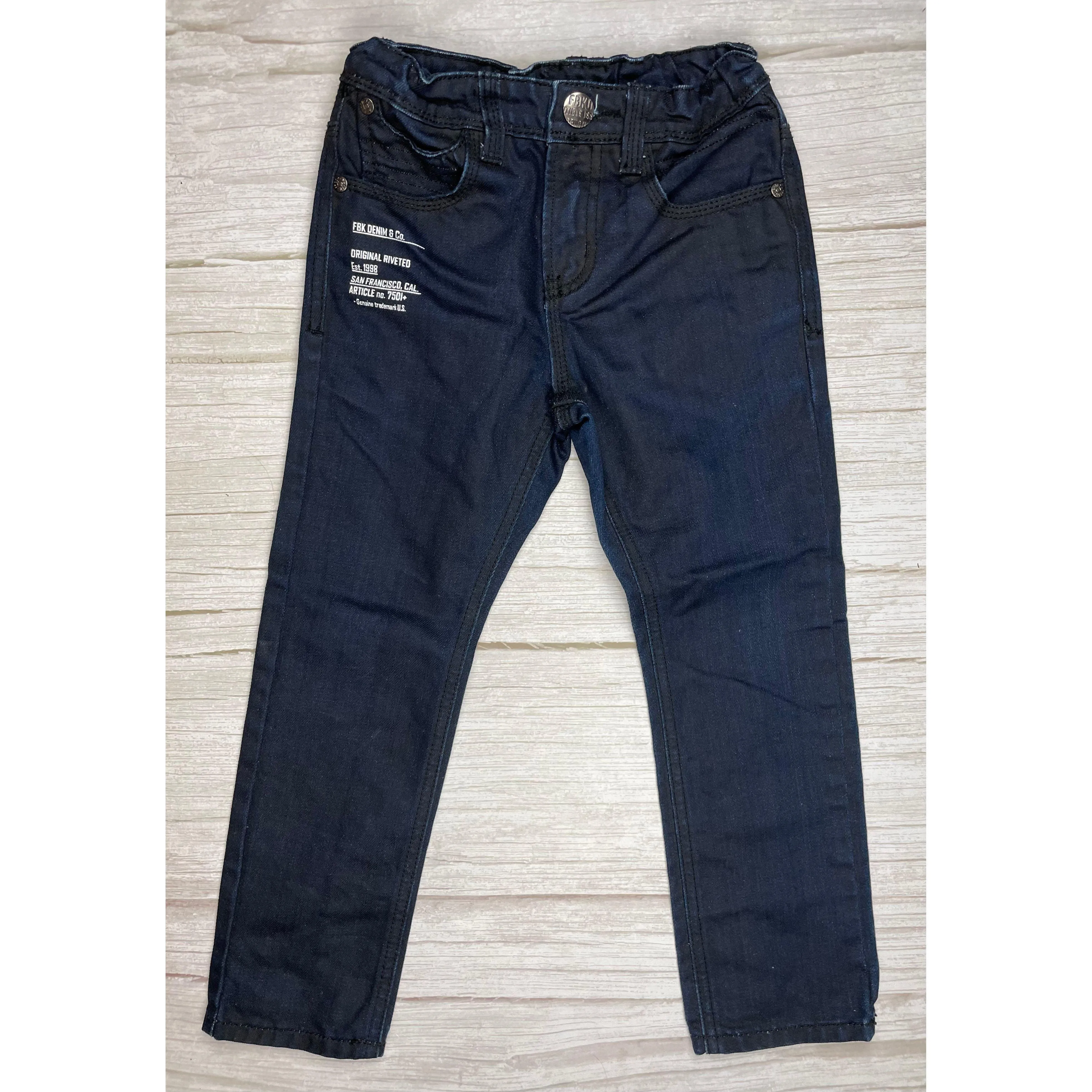 Fresh Baked Slim Straight Boys Logo Jeans - Size 5
