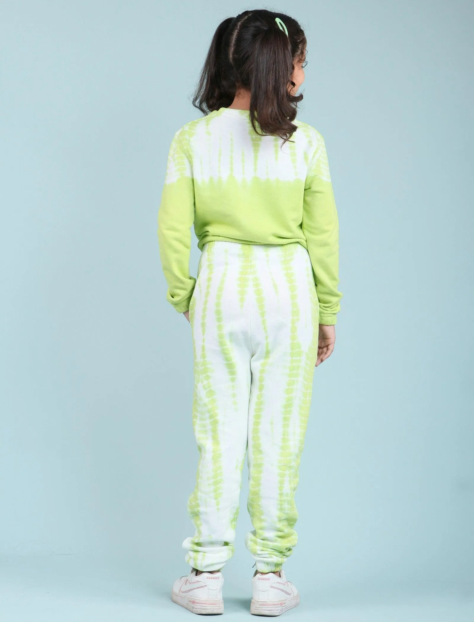 Fresh Style Tie Dye Jogger Set (Citrus Green)