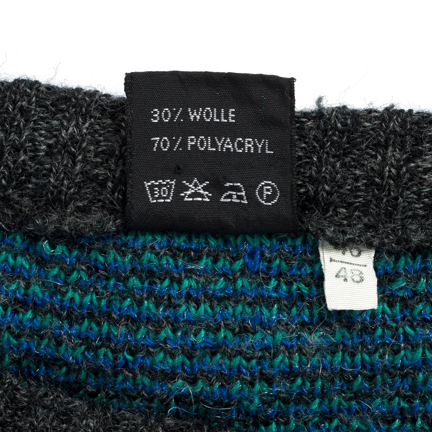 Jacquard Melange Yarn Drop Shoulder Jumper