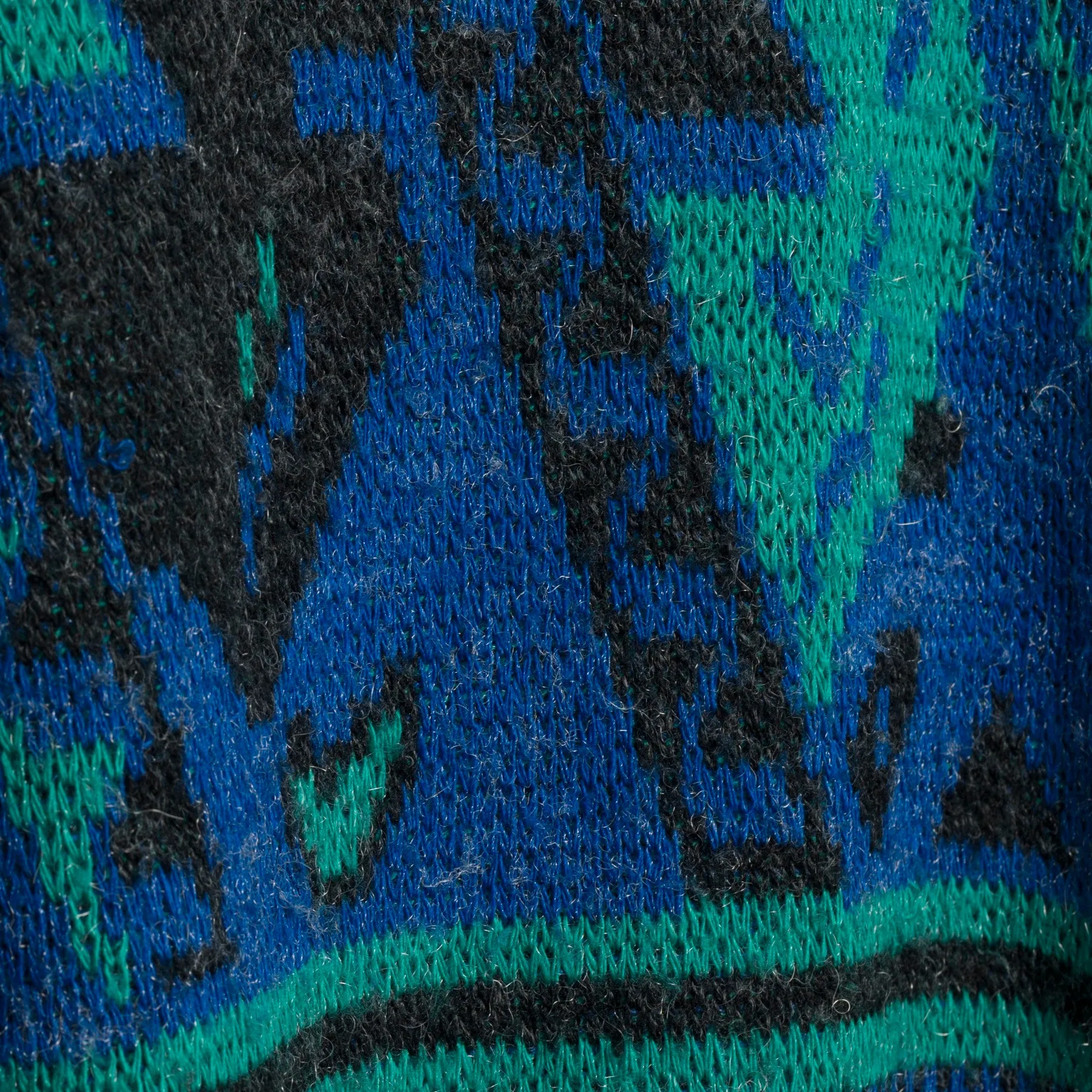 Jacquard Melange Yarn Drop Shoulder Jumper