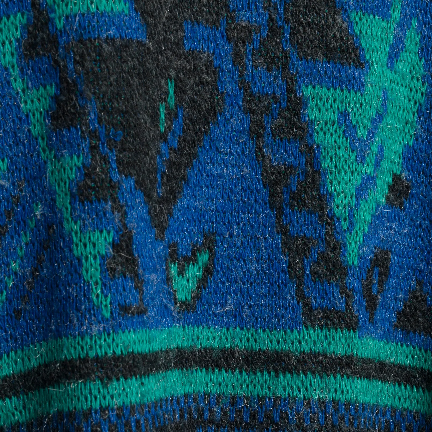 Jacquard Melange Yarn Drop Shoulder Jumper