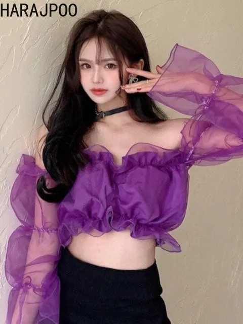 Kawaii Summer Sexy Off-Shoulder Blouses