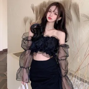 Kawaii Summer Sexy Off-Shoulder Blouses