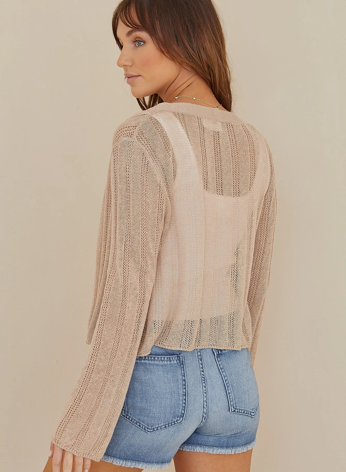 Long Sleeve Crop Cardigan