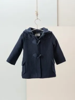 Navy Duffel Coat with Hood - Montgomery
