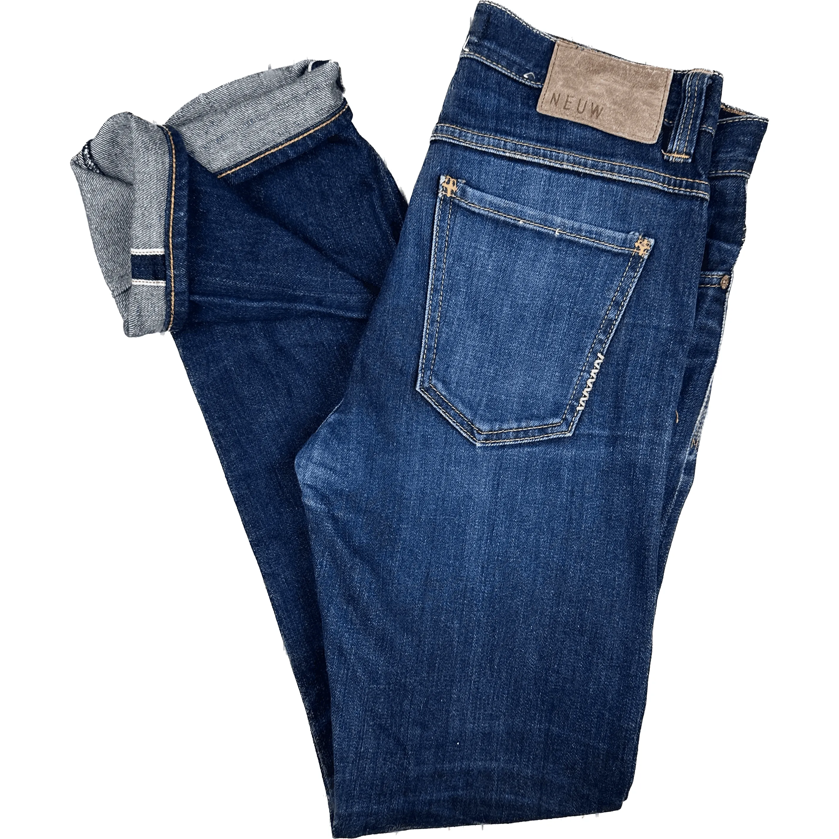NEUW 'IGGY Skinny' Mens Stretch Selvedge Jeans - Size 30/32