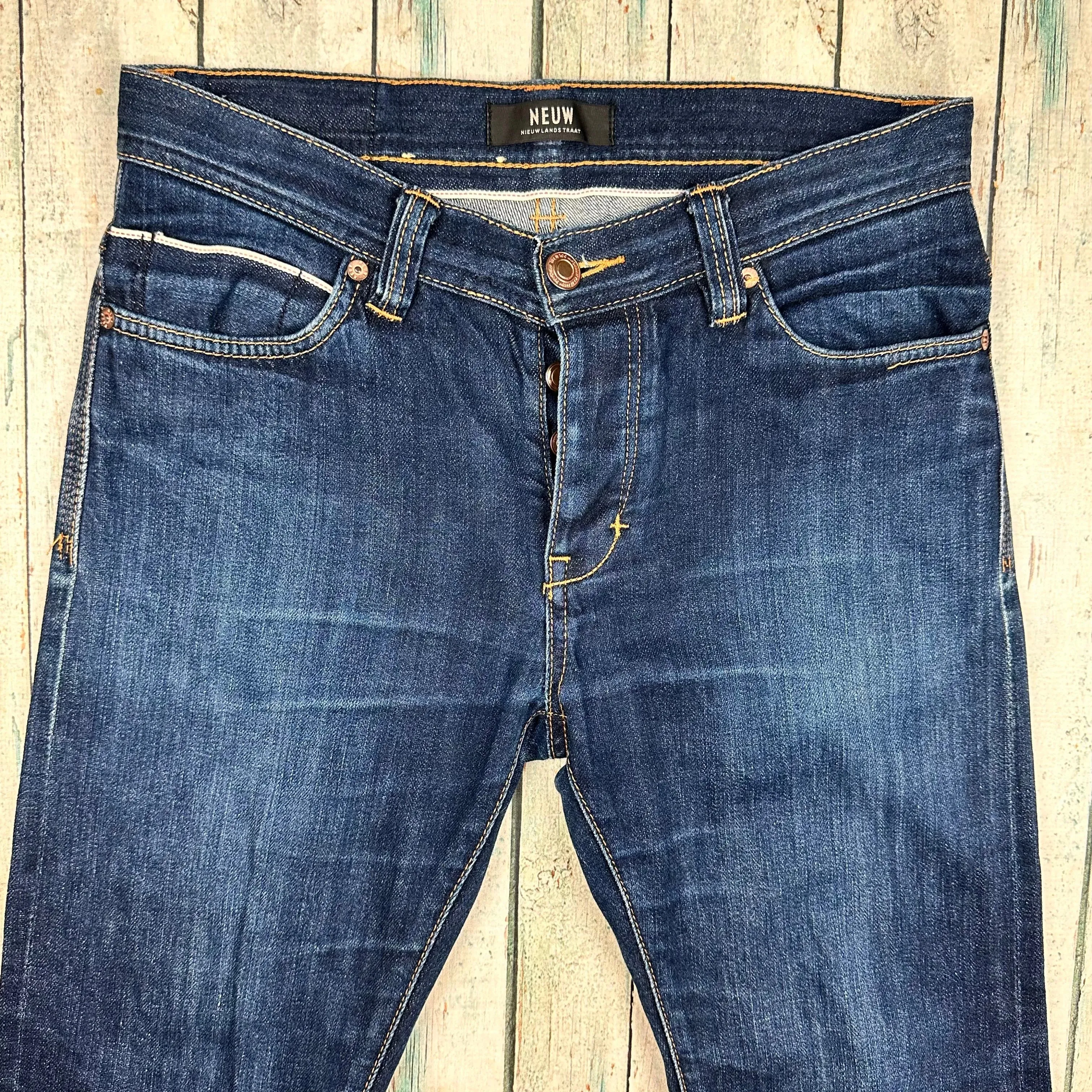 NEUW 'IGGY Skinny' Mens Stretch Selvedge Jeans - Size 30/32