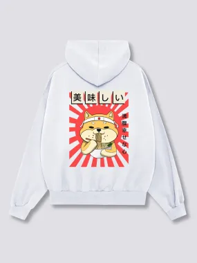 Ramen Shiba Back Hoodie