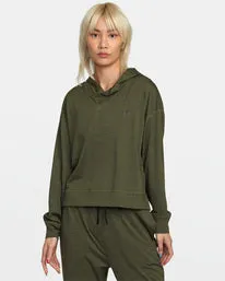 RVCA Cable Cropped Workout Hoodie