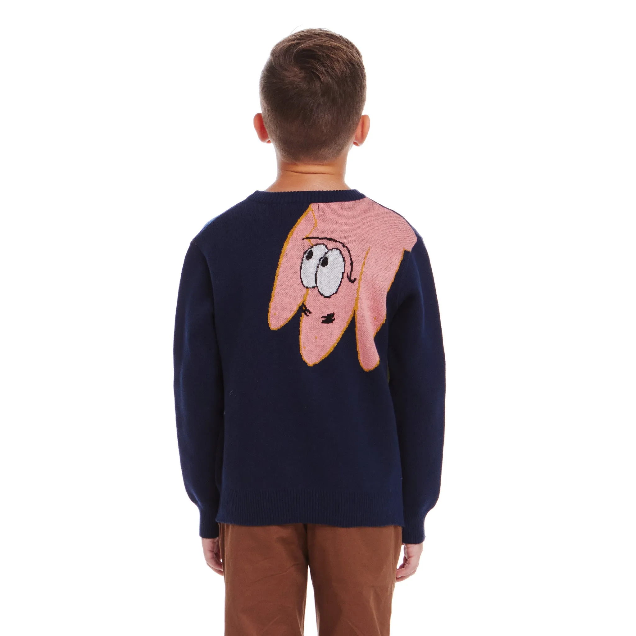 SpongeBob SquarePants™ x Andy & Evan® | Kids (2-7) Oversized Buddies Wrap-around Jacquard Sweater