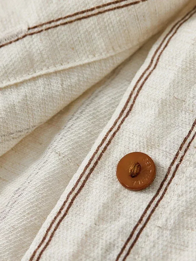 Vera | Women's Striped Linen Shirt Casual Blouses