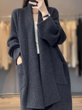 Women's Long Sleeve Solid Color Cardigans 598862